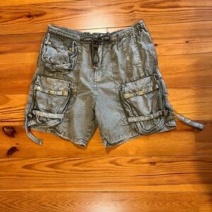 Free People Gray Cargo Shorts